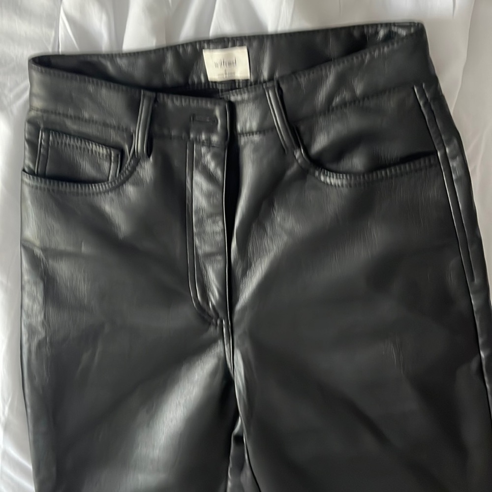 Black leather pants